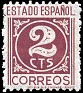 Spain 1937 Numeros 2 CTS Castaño Rojizo Edifil 815. España 815. Subida por susofe